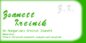 zsanett kreinik business card